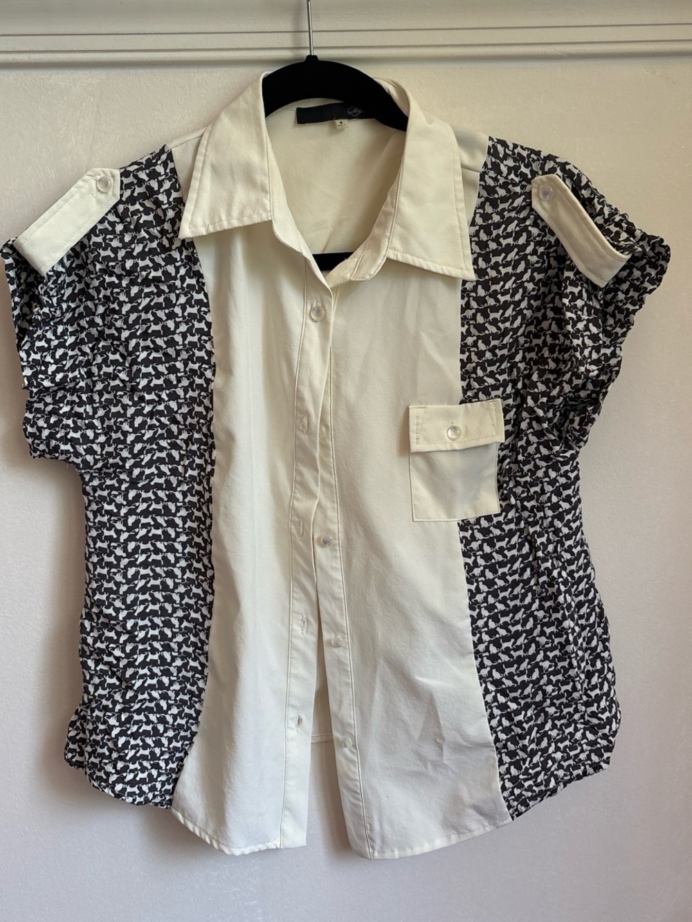 Sugarlips White Top with Black Logo Tag